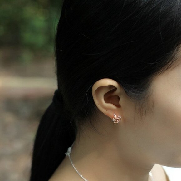 💎Colorful Rose Flower Beautiful Stud Earrings for Women, EVGG1045 - Picture 2 of 2